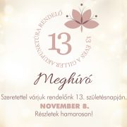 13 születésnap meghívó